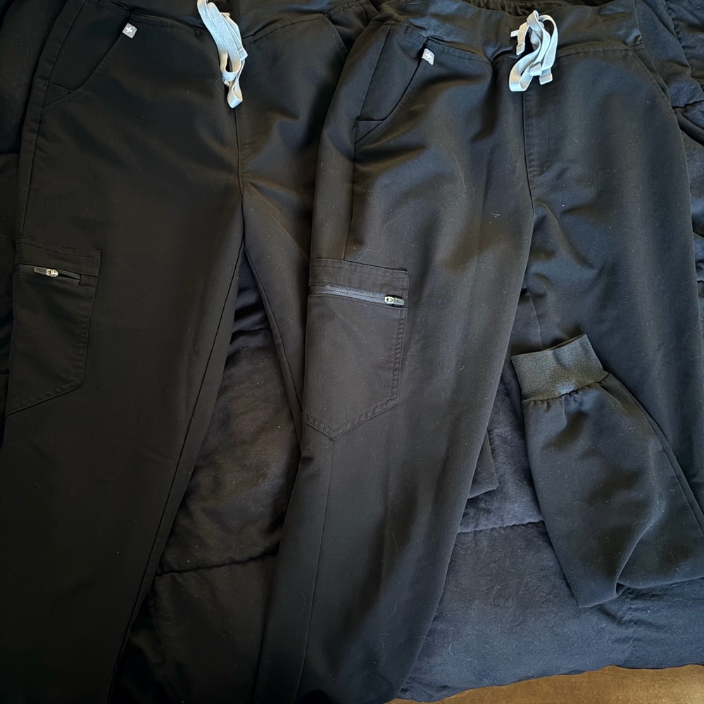 Figs Black Jogger Pants with Drawstring